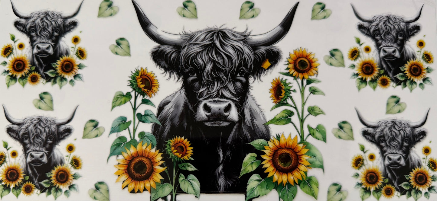 Cow & Sunflowers