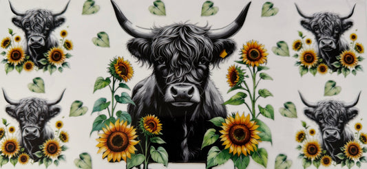 Cow & Sunflowers