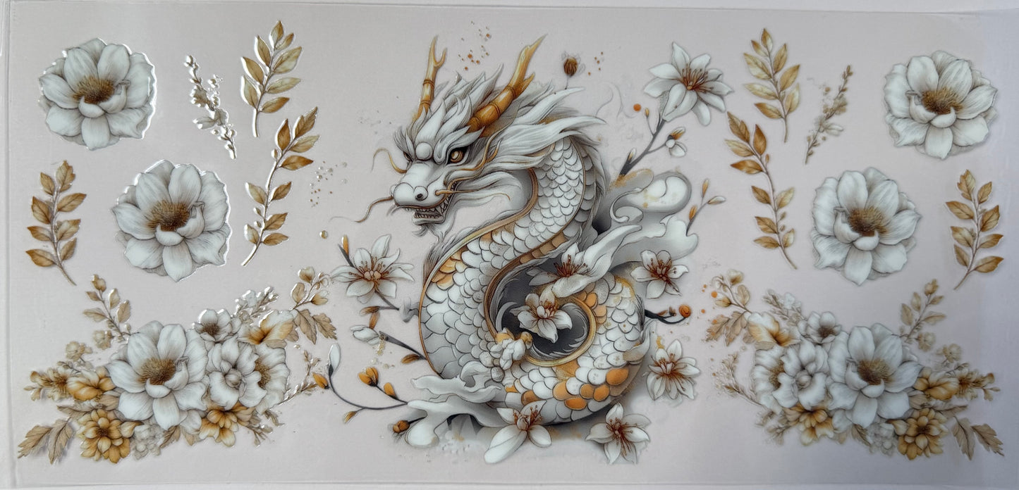 White & gold dragon