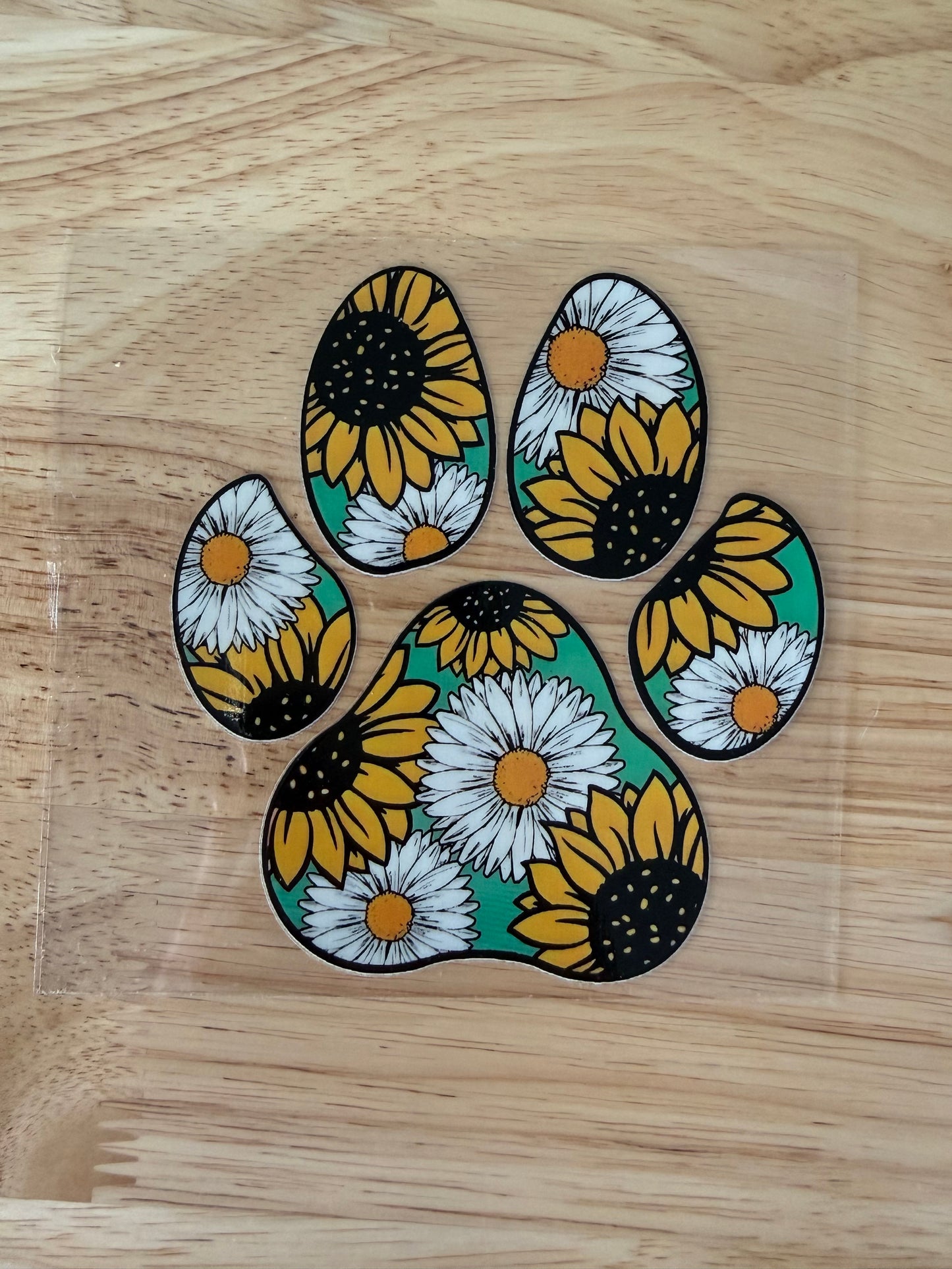 Sunflower pawprint DECAL