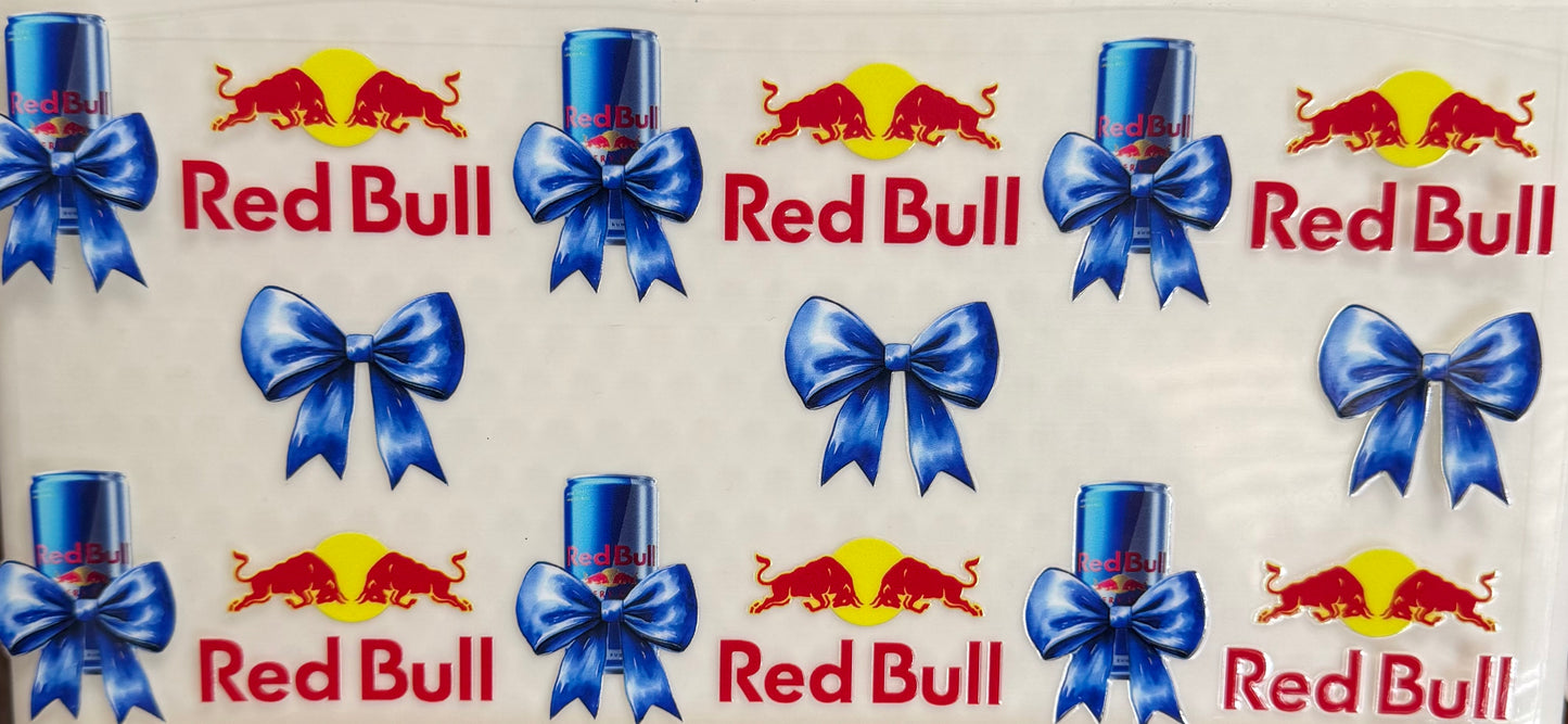 Red Bull blue bows