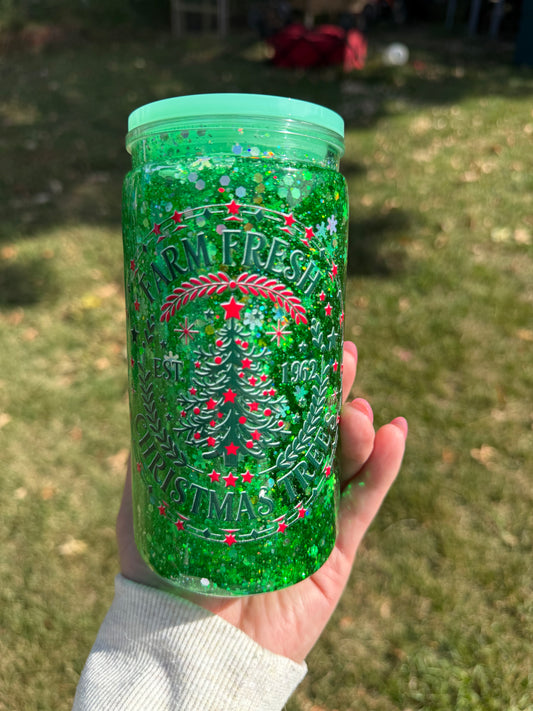 Farm Fresh glitter tumbler