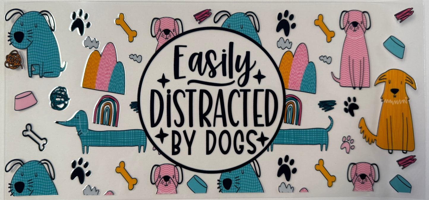 Easily distracted by dogs