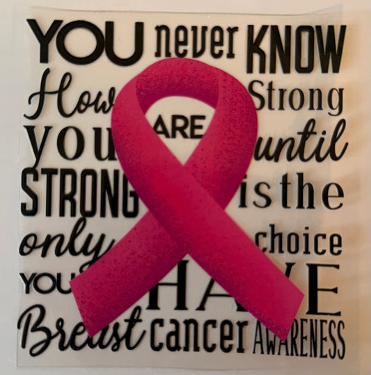 PINK ribbon decal