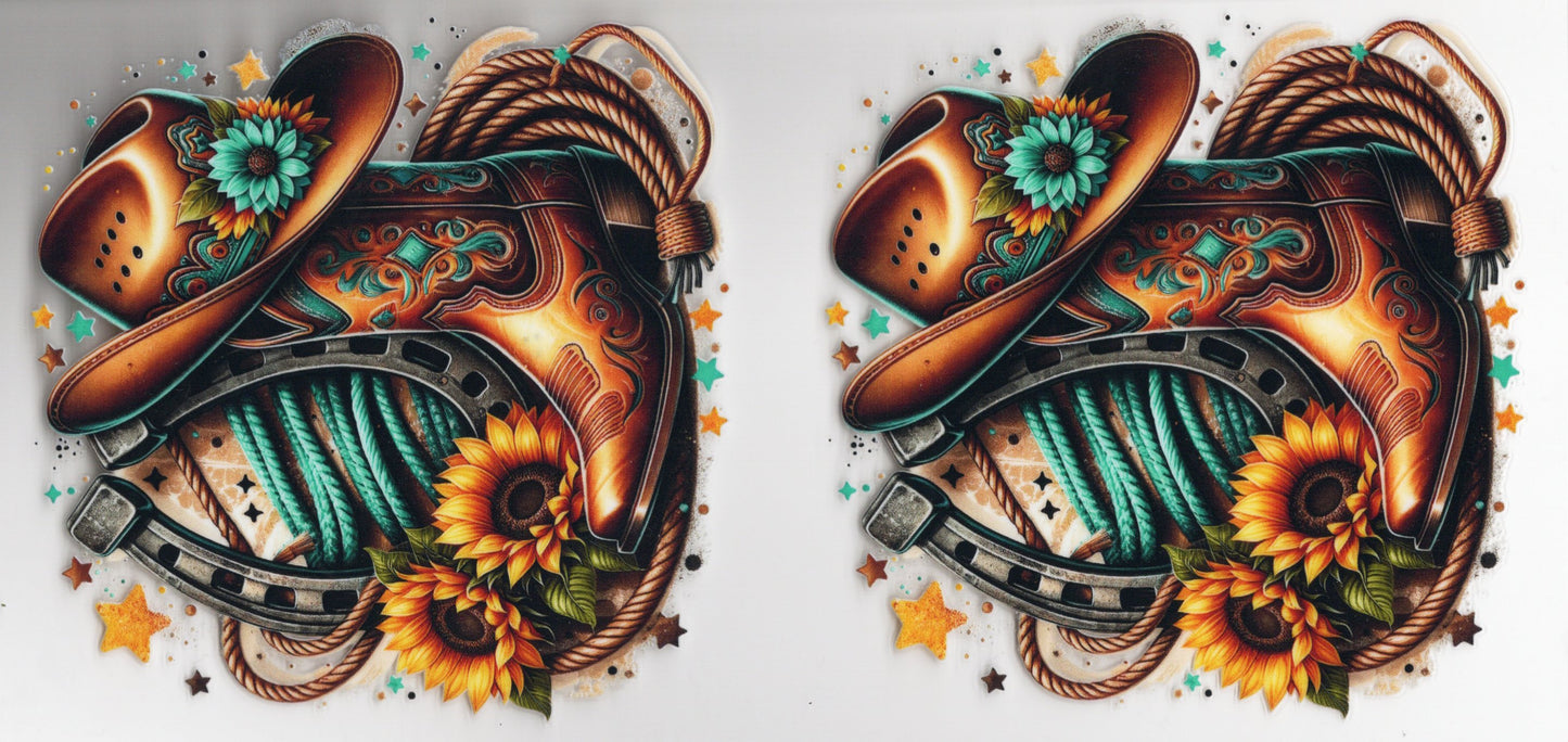 Cowgirl boots & sunflowers